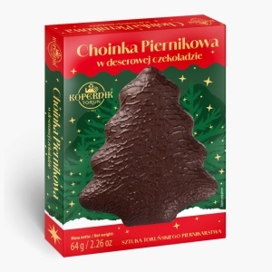 Turta dulce bradut cu ciocolata Christmas Tree Kopernik 64g