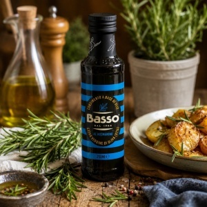Ulei de Masline extravirgin cu rozmarin, Basso 250 ml sticla - Img 2