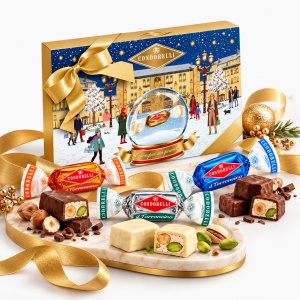 Bomboane Torroncini Gift Box Winter Ball Condorelli 300g - Img 4