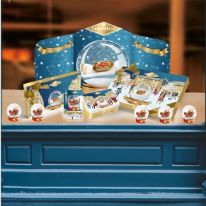 Cutie metalica cu Torroncini Gift Box Winter Ball, Fara Gluten, Condorelli 200g - Img 3