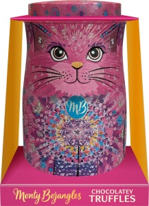Cutie metalica cu trufe din ciocolata Monty Bojangles Starlet Persian Cat Tin 135g - Img 4