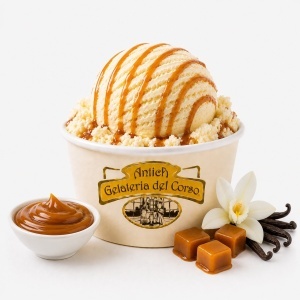 Inghetata de vanilie si caramel dulce, Antica Gelateria del Corso vascheta 2.715g - Img 1