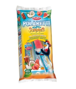 Inghetata stick Polaretti Happy Summer, produs pasteurizat, fara conservanti, fara gluten, Dolfin 10x40ml - Img 2