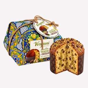 Panettone cu crema de ciocolata si fistic, Vergani 750g
