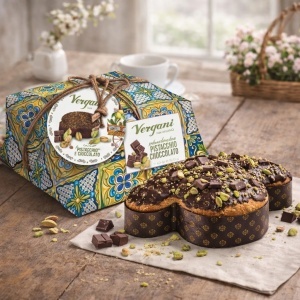 Panettone cu fistic si ciocolata Sicilia, Vergani 750g - Img 3