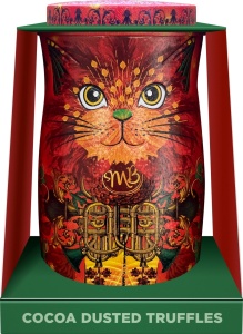 Cutie metalica cu trufe din ciocolata Monty Bojangles Fire Dancer Persian Cat Tin 135g - Img 4