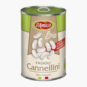 Fasole alba fiarta BIO, la conserva, D'Amico 400 g - Img 1