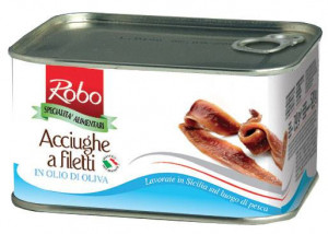 File de anchois in ulei de masline Robo 700 g - Img 1