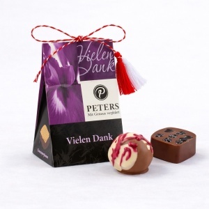 Mărțișor Dulce Cu 2 Praline Premium Violet Peters 25g - Img 1