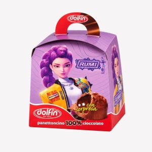 Mini panettone de ciocolata cu surprize K-Pop, Dolfin 40g