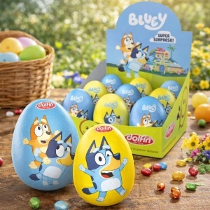 Ou de ciocolata cu surprize Bluey, fara gluten, Dolfin 110g - Img 2