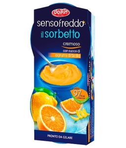 Sorbetto Sensofreddo de portocale de Sicilia, fara gluten, Dolfin 2x100ml