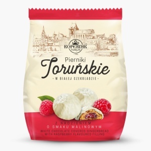 Turta dulce cu ciocolata alba si aroma de zmeura Kopernik 150g