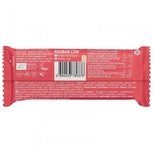 Baton vegan BIO cu capsuni si caju fara soia si gluten, Roobar 30G - Img 2