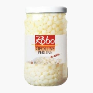 Ceapa mini perle albe in otet alb Robo 1650g net - Img 1