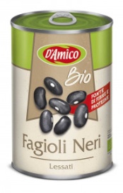 Fasole neagra fiarta BIO la conserva, D'Amico 400 g - Img 2