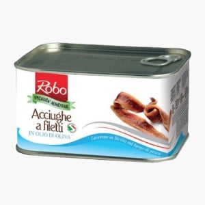 File de anchois in ulei de floarea soarelul Robo 700 g - Img 1