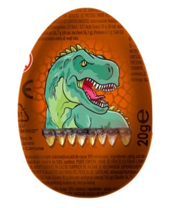 Ou de ciocolata cu surprize Dinozaur, fara gluten, Dolfin 20g - Img 2