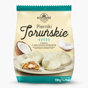 Turta dulce cu ciocolata alba si aroma de cocos Kopernik 150g