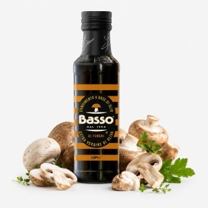 Ulei de Masline extravirgin aromat cu ciuperci porcini Basso 250 ml sticla