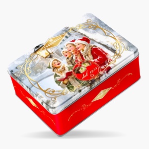 Cutie metalica de Craciun cu Torroncini Condorelli 75g - Img 2