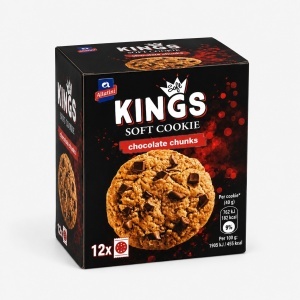 Fursecuri Soft Kings cu ciocolata, Allatini 40g - Img 2