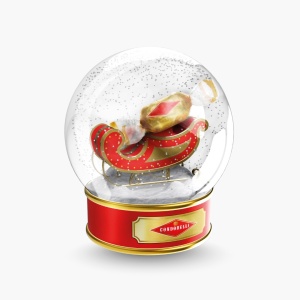 Glob de Craciun cu Torroncini Winter Ball, Condorelli 200g - Img 2