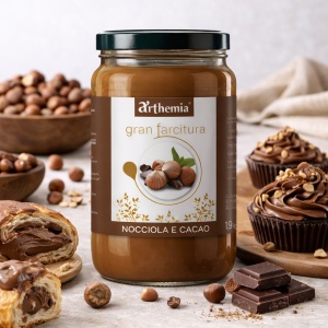 Gran Farcitura, crema de alune și cacao pentru patiserie, Arthemia 1.9 kg - Img 2
