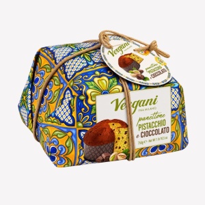 Panettone cu crema de ciocolata si fistic, Vergani 750g - Img 2