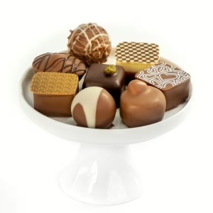 Praline Asortate Peters, 8 sortimente, ciocolată cu lapte și ciocolată neagră 100g - Img 2