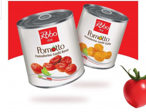 Rosii cherry decojite si confiate in ulei de floarea soarelui Pomotto Rosso Robo 770g - Img 3
