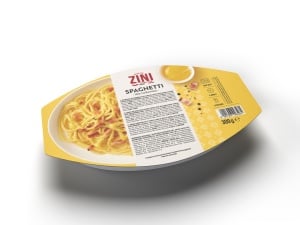 Spaghetti alla Carbonara, paste gata preparate, produs congelat, Pasta Zini 300g - Img 1