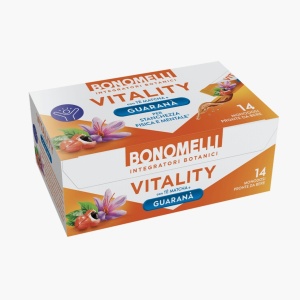 Supliment natural de baut cu guarana, șofran, vitamina B6, tiamină, Vitality Bonomelli 140 ml