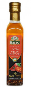 Ulei de masline extravirgin aromat cu ardei iute Basso la 250ml sticla - Img 1