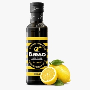 Ulei de masline extravirgin aromat cu lamaie, Basso 250ml sticla