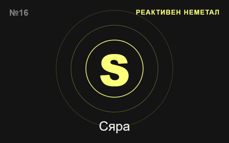 Сяра (S) — химичен елемент №16