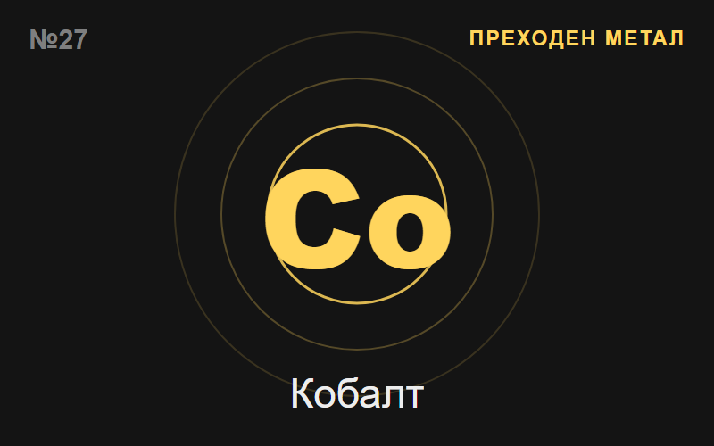 Кобалт (Co) — химичен елемент №27
