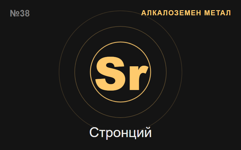 Стронций (Sr) — химичен елемент №38