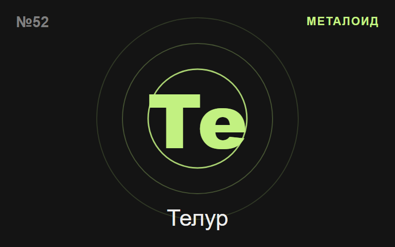 Телур (Te) — химичен елемент №52