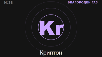 Криптон (Kr) — химичен елемент №36