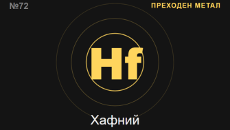 Хафний (Hf) — химичен елемент №72