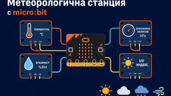 Метеорологична станция с micro:bit — стъпка по стъпка
