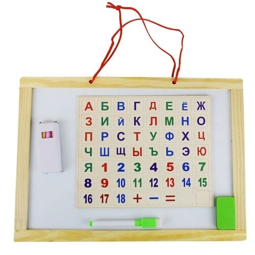 Дъска магнитна с цифри и букви кирилица