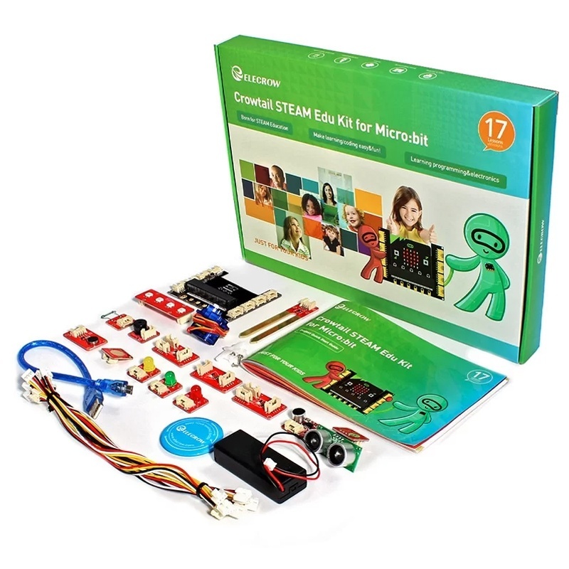Crowtail STEAM комплект за micro:bit - 17 проекта с MakeCode и Python