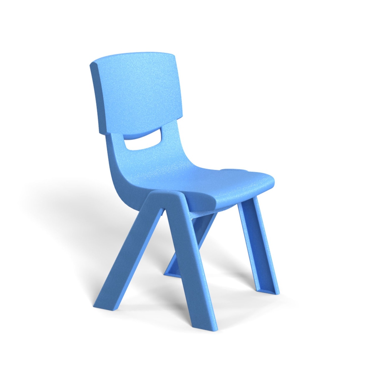 Детски стол Chico, син, пластмасов, с облегалка, 41 х 35 х 62 cm, RFG