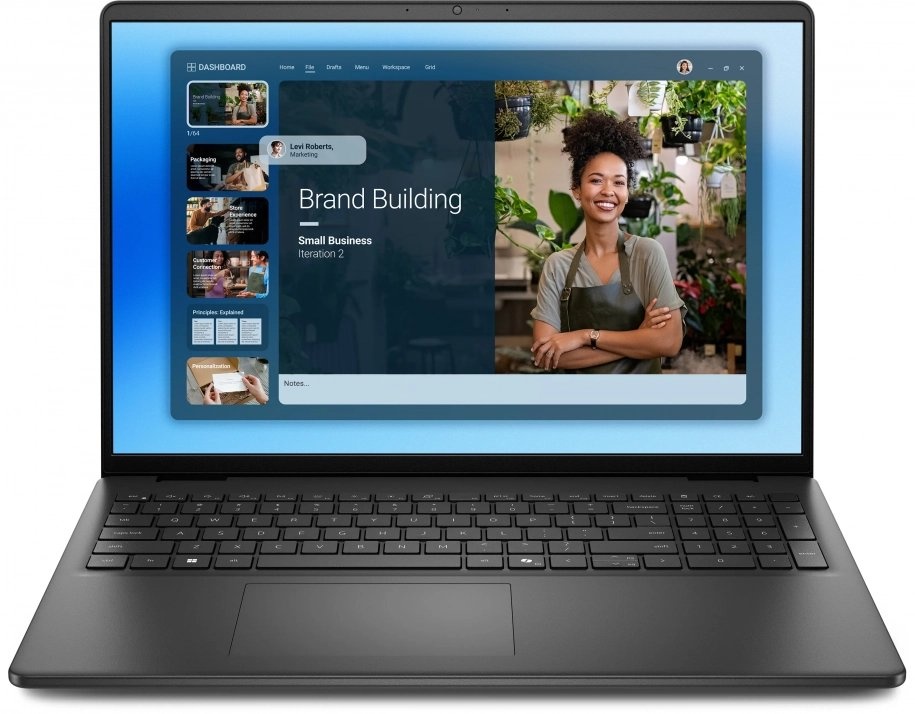 Лаптоп Dell 16 DC16250, 16", Intel Core 7, 16GB RAM, 1TB SSD, Черен