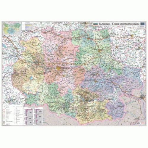 Карта на Южен централен район