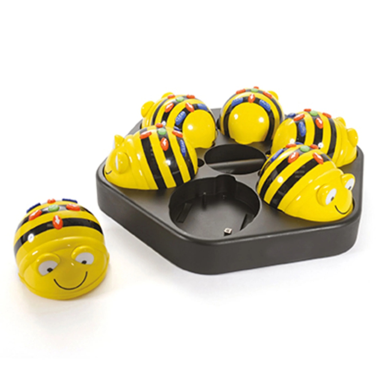 Комплект 6 робота Bee-Bot със зарядна станция