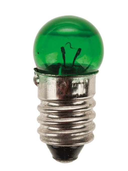Зелена лампа (3.5V/0.2A), 10 бр