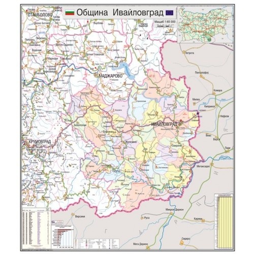 Карта на община Ивайловград